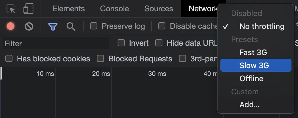 Network Throttling